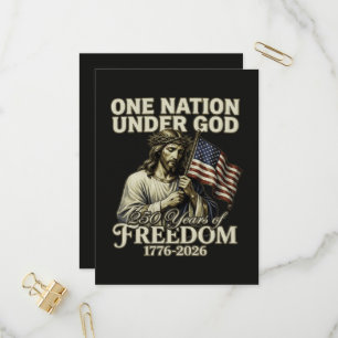 Invitation Carte Postale Une nation sous Dieu 250 ans de bénédictions