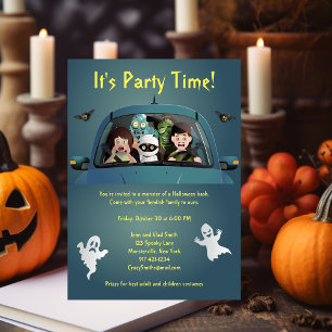 Invitation Carte Postale Vacances Amusantes en famille Halloween Nightmare