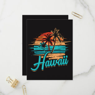 Invitation Carte Postale Vacances tropicales à Hawaii îles Hawaïennes