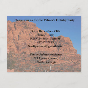 Invitation Carte Postale Vallée de Feu