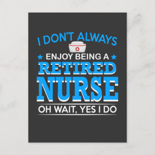 Invitation Carte Postale Vie infirmière  Infirmière retraitée