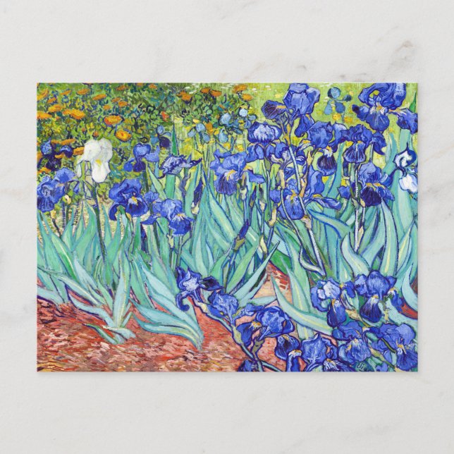 Invitation Carte Postale Vincent Van Gogh peignant les Iris (Devant)