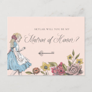 Invitation Carte Postale Vintage Alice au pays des merveilles   Mon chef d'