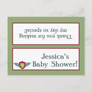 Invitation Carte Postale Vintage Baby shower de l'avion Sac de garde