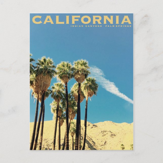 Invitation Carte Postale Vintage Indian Canyons Palm Springs Travel (Devant)