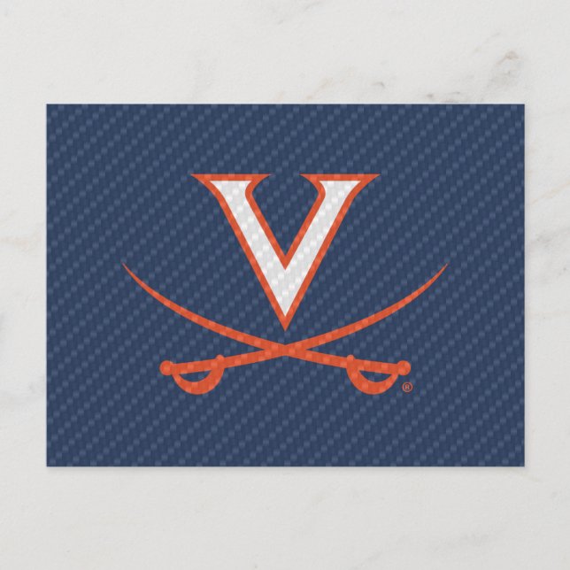 Invitation Carte Postale Virginia Cavaliers Fibre de carbone (Devant)