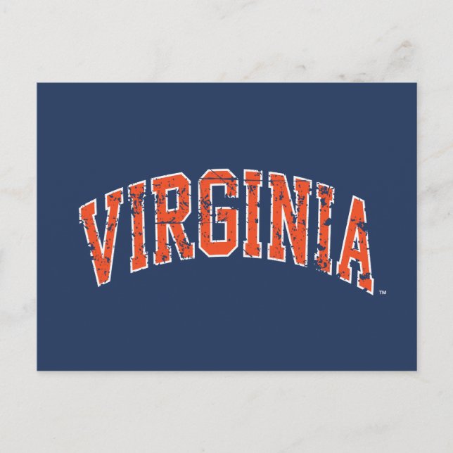 Invitation Carte Postale Virginia Wordmark en détresse (Devant)