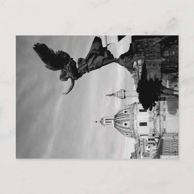 Invitation Carte Postale Vol vers Rome (Devant)