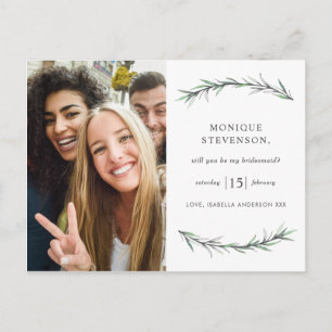 Invitation Carte Postale Volonté botanique sauvage de Rosemary vous soyez