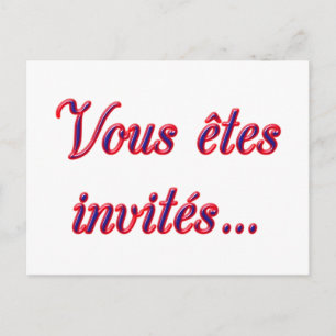 Invitation Carte Postale Vous Êtes Invité