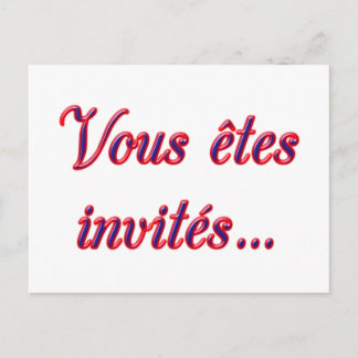 Invitation Carte Postale Vous Êtes Invité