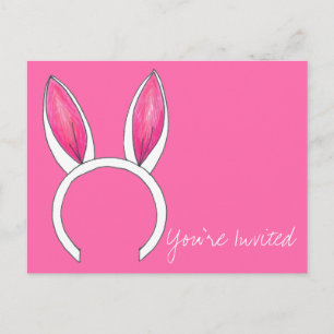 Invitation Carte Postale Vous êtes invité Baby Shower Little Bunny Oreilles
