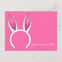 Vous êtes Invité Baby Shower Petit Lapin Oreilles