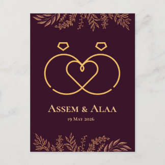 Invitation Carte Postale wedding card