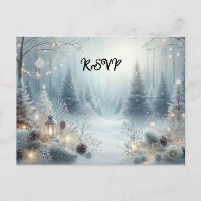 Invitation Carte Postale Whispers d'un solstice d'hiver (Devant)