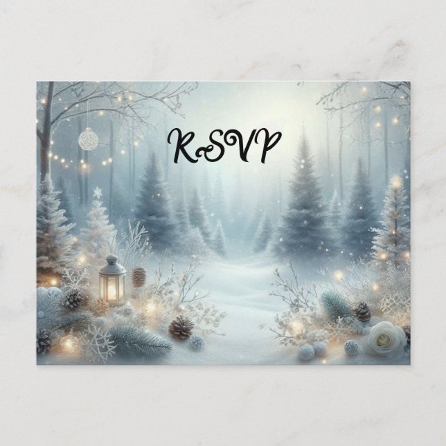 Invitation Carte Postale Whispers d'un solstice d'hiver (Devant)
