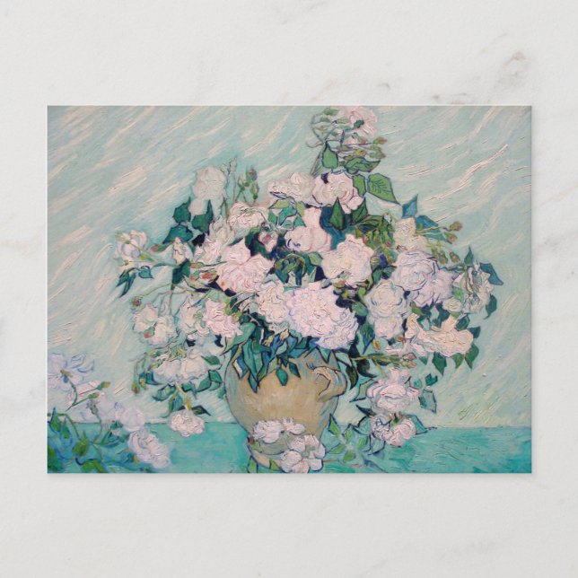 Invitation Carte Postale White Roses-1890-Vincent van Gogh (Devant)
