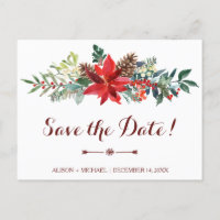 Winter Rustic Floral Mariage Bourgogne Date de sau