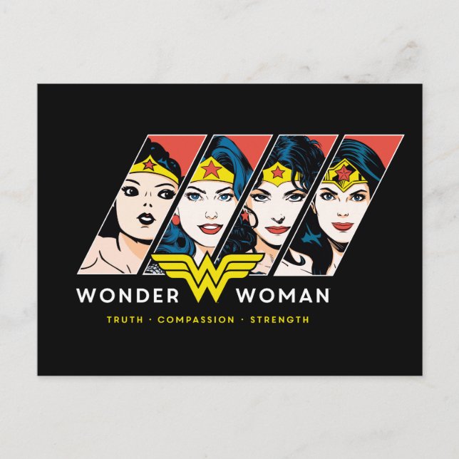 Invitation Carte Postale Wonder Woman Comic Evolution Graphic (Devant)