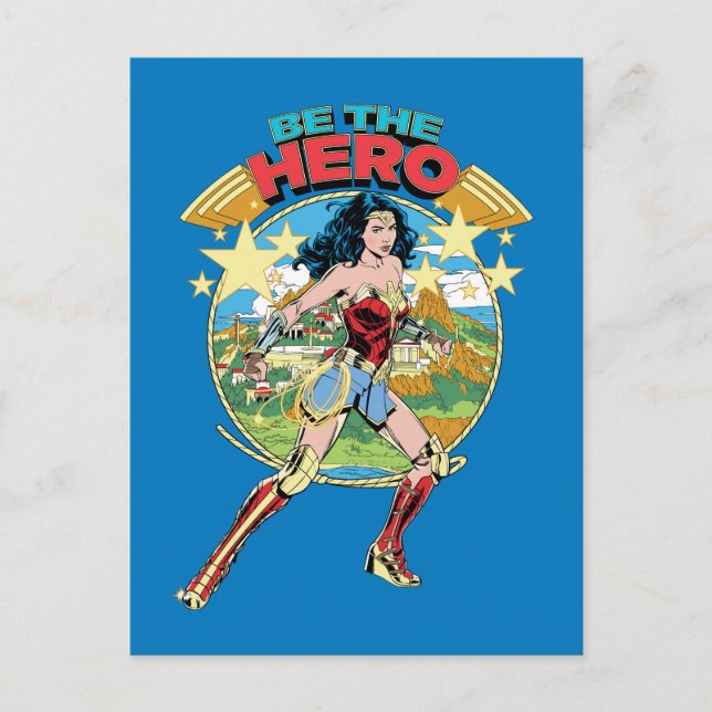 Invitation Carte Postale WW84 | Themyscira Wonder Woman Retro Comic Art (Devant)