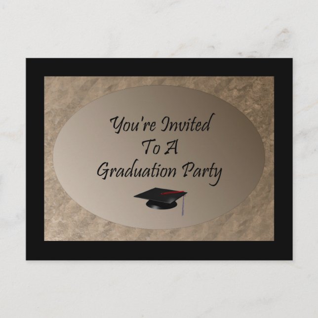 Invitation Carte Postale You&apos ; re Invité à une fête de graduation (Devant)