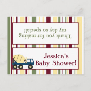 Invitation Carte Postale Zone de construction Baby shower Sac de garde Topp