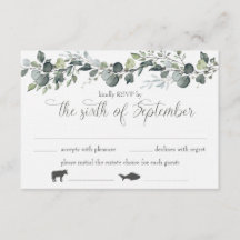 Carte-réponse RSVP de Samantha & Michael avec opti