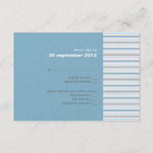Invitation Carte RSVP Amara Stripe Cornflower