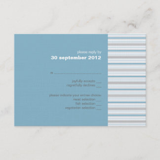Invitation Carte RSVP Amara Stripe Cornflower