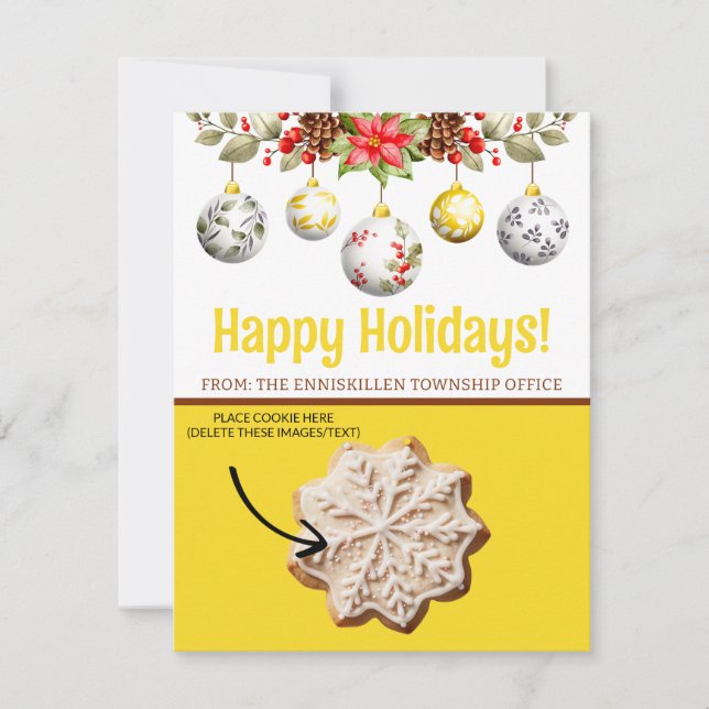 Invitation Cartes-cookies de Noël, Cartes-cadeaux personnalis (Devant)