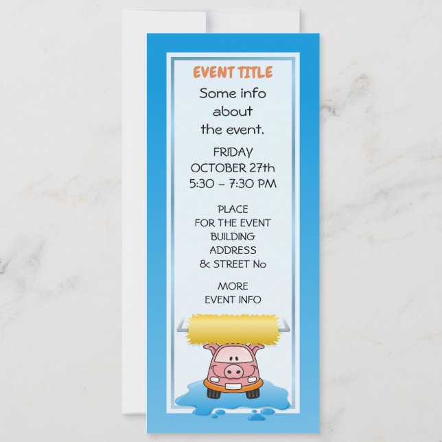 Invitation Cartographie de porc lavé (Dos)