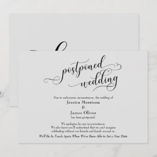 Invitation Carton d'annonce de mariage élégant et gris report