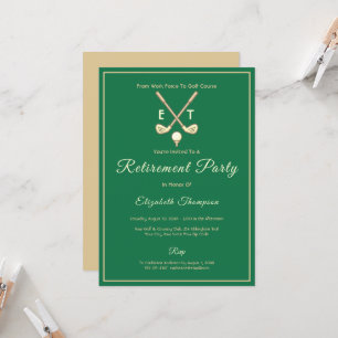 Invitation Carton de départ à la retraite Clubs de golf Invit
