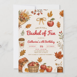 Invitation Carton de Fête d'Anniversaire Pomme