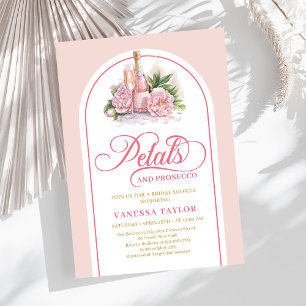 Invitation Carton de mariage aquarelle aux pétales tendance e
