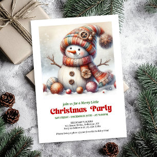 Invitation Carton de neige intemporel pour enfants, invitatio