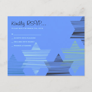 Invitation Carton de réception Bar ou Bat Mitzvah STARS CONNE