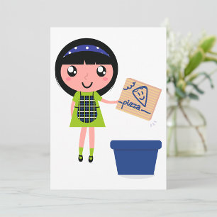 Invitation Carton de recyclage pour filles