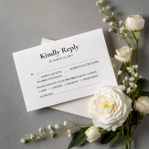Invitation Carton de réponse de mariage Forest Fun