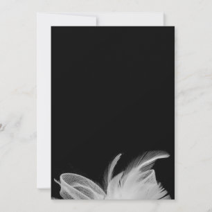 Invitation Carton d'invitation 5x7 Plumes blanches