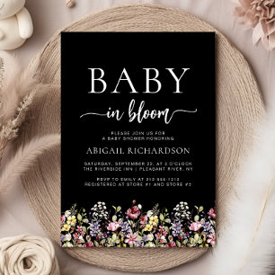 Invitation Carton d'invitation à la baby shower bohème sauvag