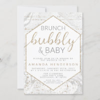 Carton d'invitation à la baby shower Bubbly & Baby