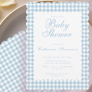 Invitation Carton d'invitation à la baby shower Dusty Blue Gi