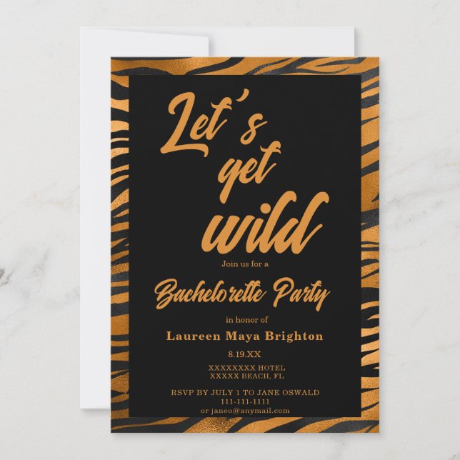 Invitation Carton d'invitation à la fête de Bachelorette Fous (Devant)