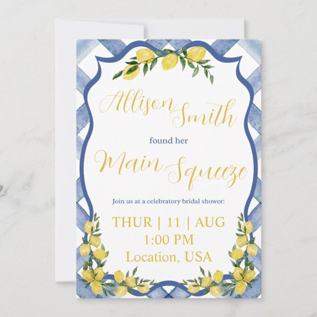 Invitation Carton d'invitation à la fête de mariage de Main S (Devant)