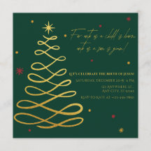 Carton d'invitation à la fête de Noël Un enfant no