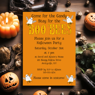 Invitation Carton d'invitation à la fête d'Halloween Funny Bo