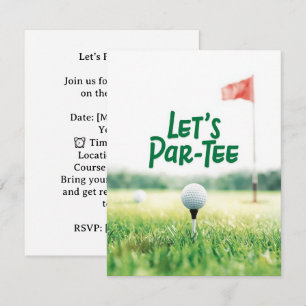 Invitation Carton d'invitation à la fête Par-Tee de golf