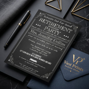Invitation Carton d'invitation à la soirée d'adieu d'un profe