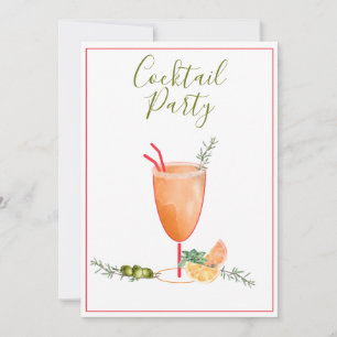 Invitation Carton d'invitation à un cocktail de boissons méla